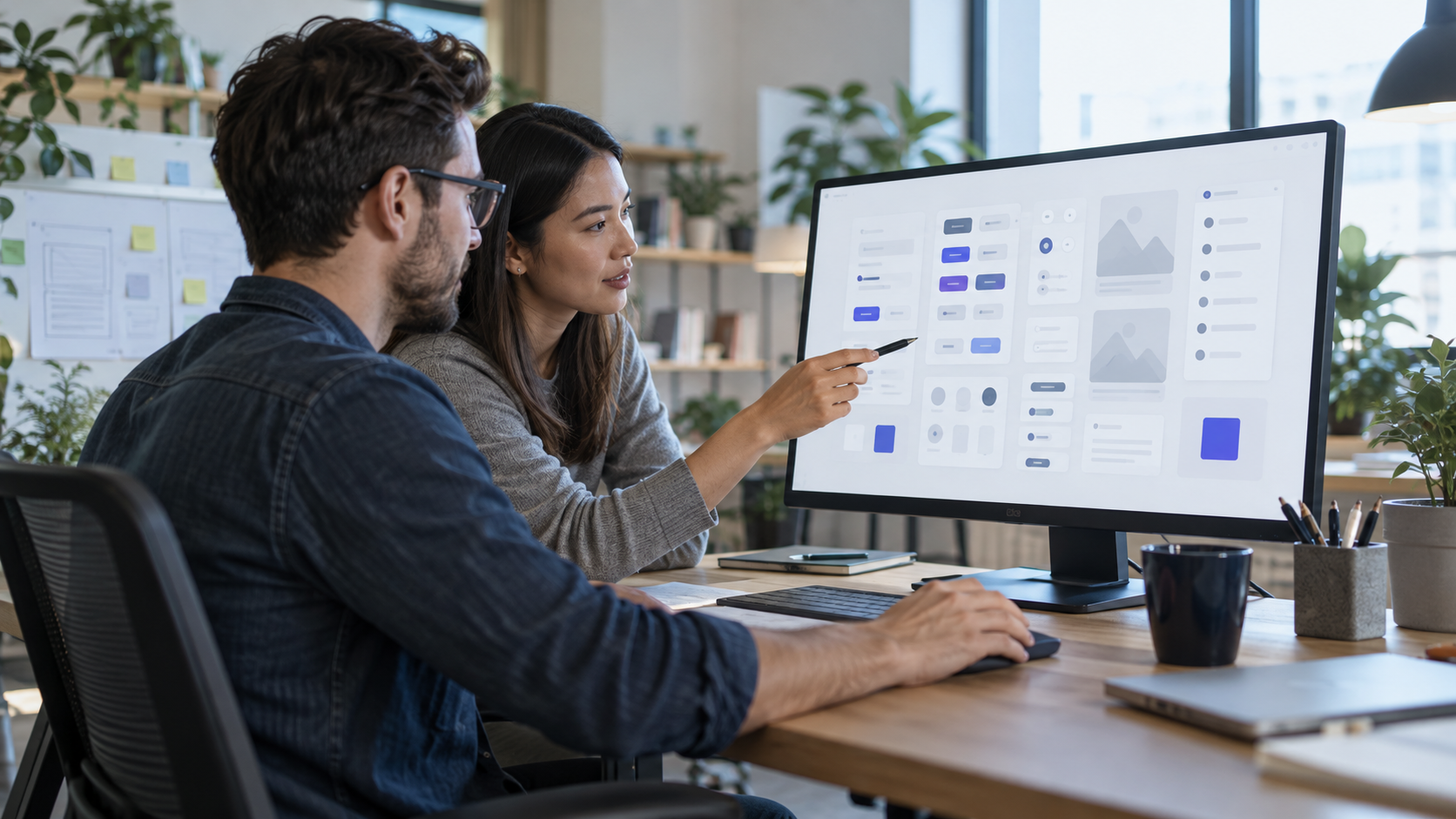 Designer et developpeur travaillant sur un design system