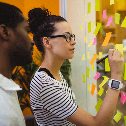 Organisation et planification sur post it