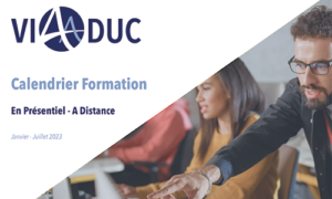 Couverture de notre calendrier des formations planifiées sur le premier semestre 2023
